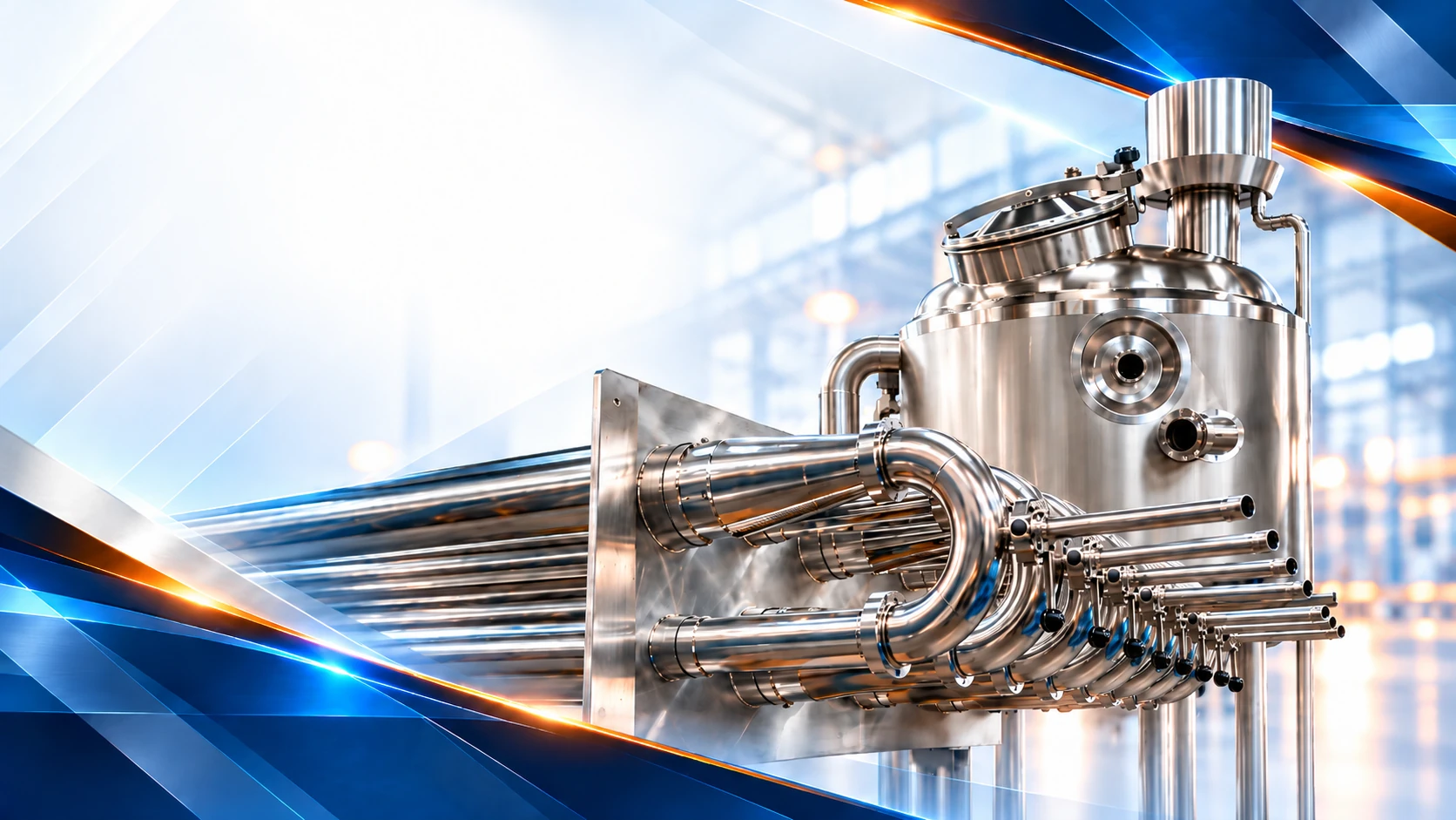 Equipamento industrial em aço inoxidável da apresentação ERCALD